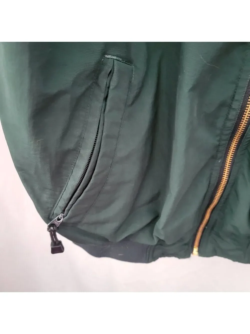 White Sierra Coat Jacket Lightweight Men's Large Green outdoor dual pockets